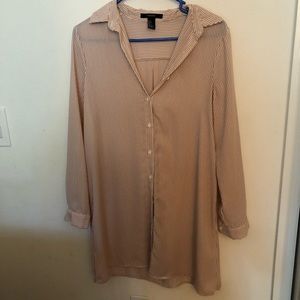 Flown striped orange dress